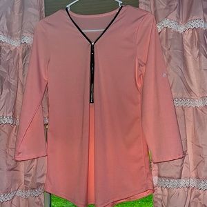 Peach pink  long sleeve shirt
